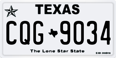 TX license plate CQG9034