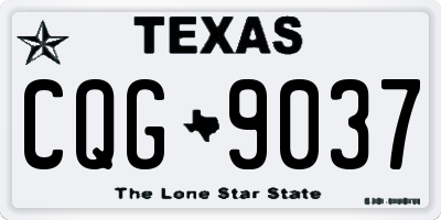 TX license plate CQG9037