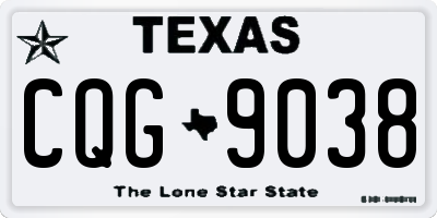 TX license plate CQG9038
