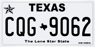 TX license plate CQG9062