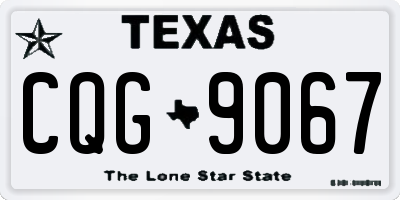 TX license plate CQG9067
