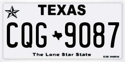 TX license plate CQG9087