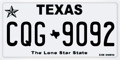 TX license plate CQG9092