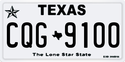 TX license plate CQG9100