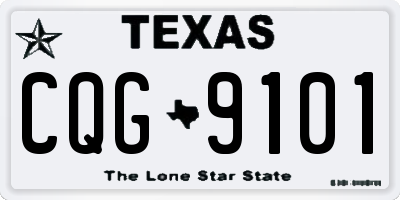 TX license plate CQG9101