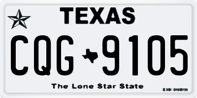 TX license plate CQG9105