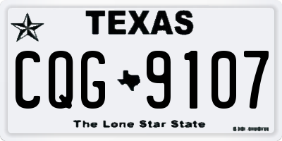 TX license plate CQG9107