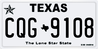 TX license plate CQG9108