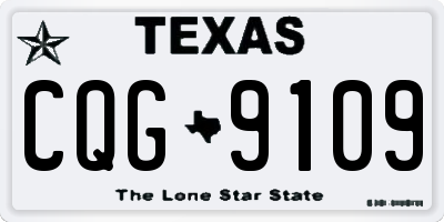 TX license plate CQG9109