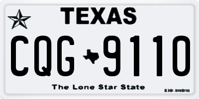 TX license plate CQG9110