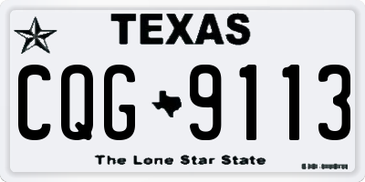 TX license plate CQG9113