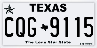 TX license plate CQG9115