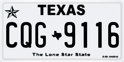 TX license plate CQG9116