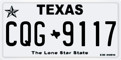 TX license plate CQG9117