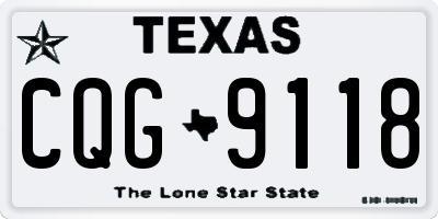 TX license plate CQG9118