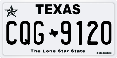 TX license plate CQG9120