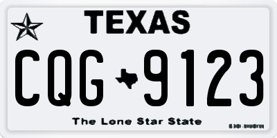 TX license plate CQG9123