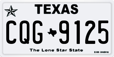 TX license plate CQG9125