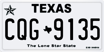 TX license plate CQG9135