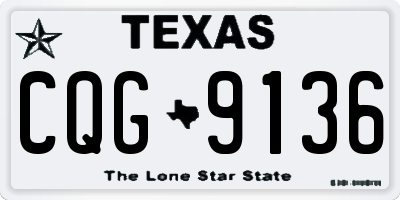 TX license plate CQG9136
