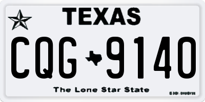 TX license plate CQG9140