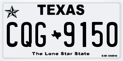 TX license plate CQG9150
