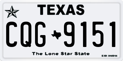 TX license plate CQG9151