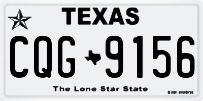 TX license plate CQG9156