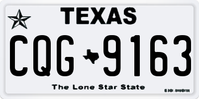 TX license plate CQG9163