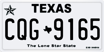 TX license plate CQG9165