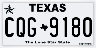 TX license plate CQG9180