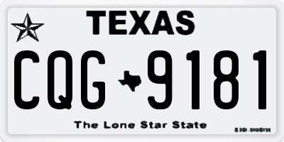 TX license plate CQG9181