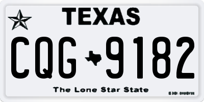 TX license plate CQG9182