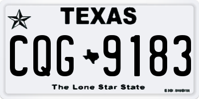 TX license plate CQG9183