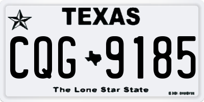 TX license plate CQG9185