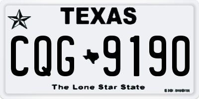 TX license plate CQG9190