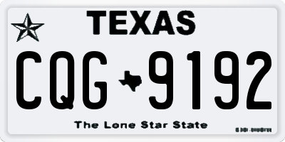 TX license plate CQG9192