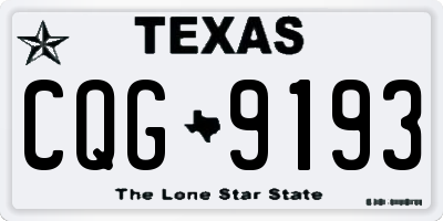 TX license plate CQG9193