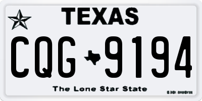 TX license plate CQG9194