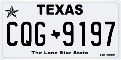 TX license plate CQG9197