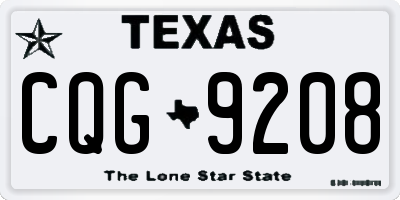 TX license plate CQG9208