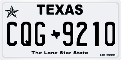 TX license plate CQG9210