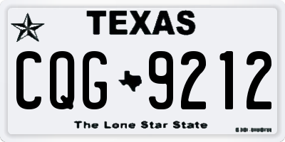 TX license plate CQG9212