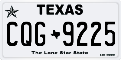 TX license plate CQG9225