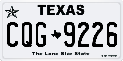 TX license plate CQG9226