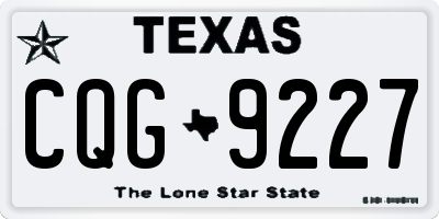 TX license plate CQG9227