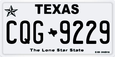 TX license plate CQG9229