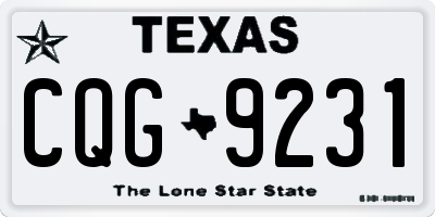 TX license plate CQG9231