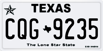 TX license plate CQG9235