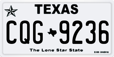 TX license plate CQG9236